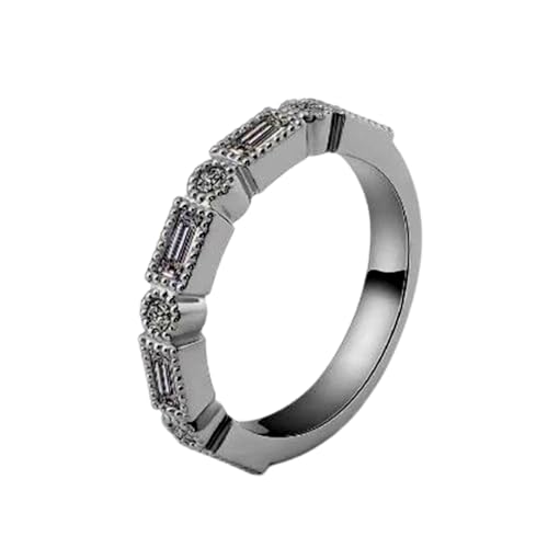 Bague de mariage moissanite argent massif, promesse d'amour éternel