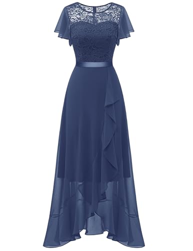 Image of BeryLove Formal Dresses for Women 2026 Wedding Guest with Slit Cocktail Elegant Lace Long Prom Dress