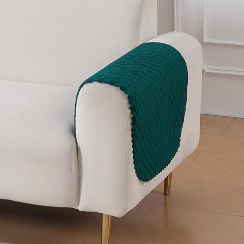 Image of HOKIPO Quilted Sofa Armrest Cover - 1 Pair | 'Quilt Classic' Teal (NEW-IN-925-TEAL*2)