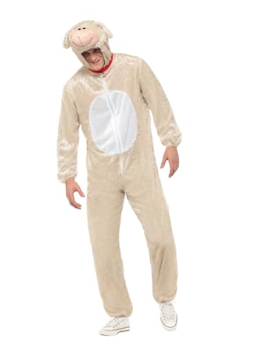 Smiffy's Men's Lamb Costume Includes Jumpsuit with Hood