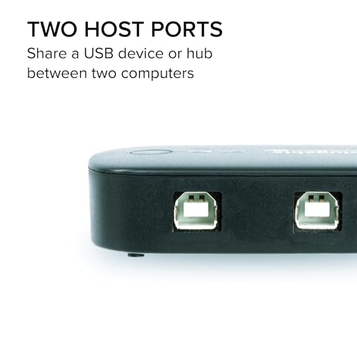 Image of Plugable USB 2.0 Sharing Switch for One-Button USB Device Port Sharing Between Two Computers (A /B Dual Computer Switch)