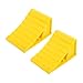 Mikinona 4 Pcs Car Block Trailers Wheel Chock Vehicle Chock Interlock Curb Ramp Dog Car Ramp Vehicle Ramp Rv Wheel Chock Camper Wheel Chock Travel Trailer Wheel Chock Tires Abs Yellow