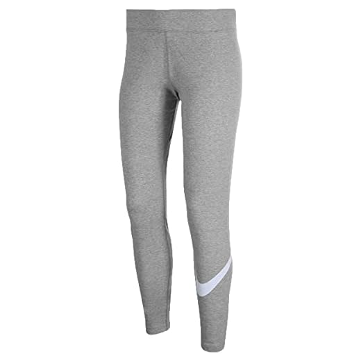 Nike Mujer Leggings, Dk Grey Heather/(White), S