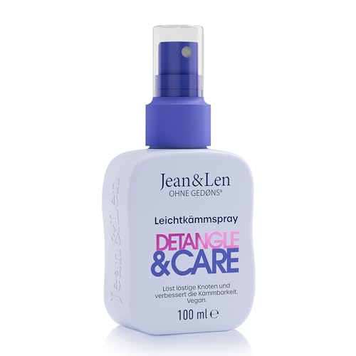 Jean & Len Leichtkämmspray Detangle & Care, für jeden Haartyp geeignet, entwirrt das Haar & verbessert die Kämmbarkeit, fruchtiger Duft, Detangling, ohne Silikone & Parabene, vegan, 100 ml