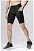 DCEHGEW Men’S Quick Dry Compression Shorts with Pockets,Men Black White Athletic Base Layer,Gym Running Training Shorts-Grey-S