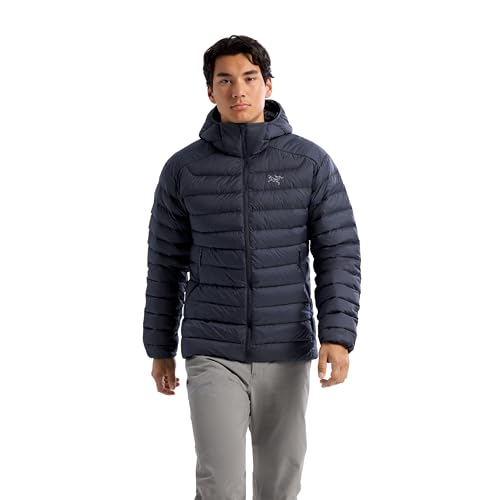 Arc'teryx Cerium Hoody, Men&rsquo;s Down Jacket | Packable, Insulated Men&rsquo;s Winter Jacket with Hood | Black Sapphire, 3X-Large