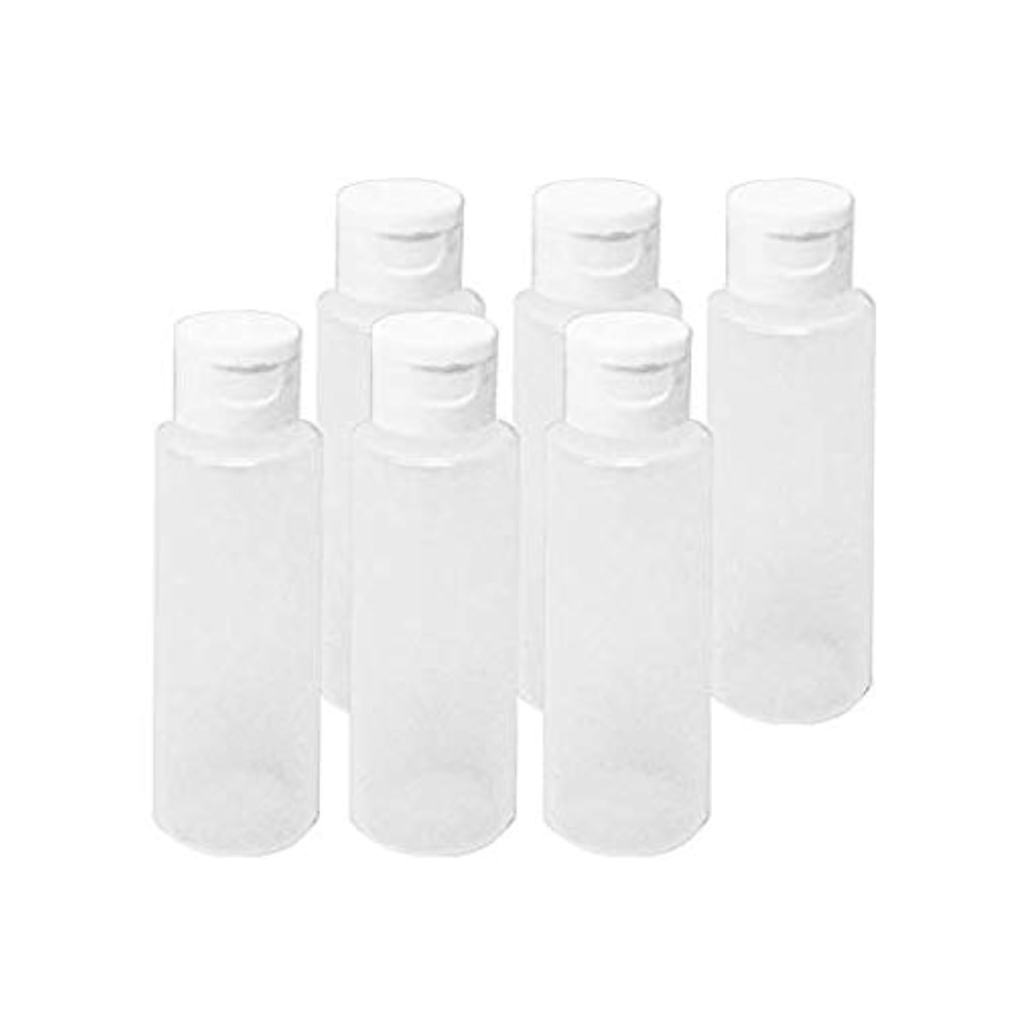 Pack of 5 Clear Plastic Travel Containers with Flip Cap