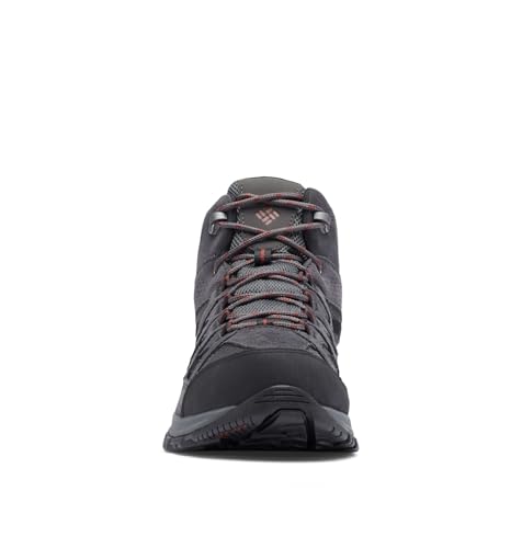 Columbia Mens Crestwood Mid Waterproof, Dark Grey/Deep Rust, 11 Wide