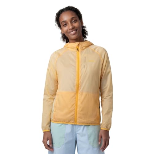 Veste coupe-vent randonnée femme SIROKO vêtement outdoor jaune léger