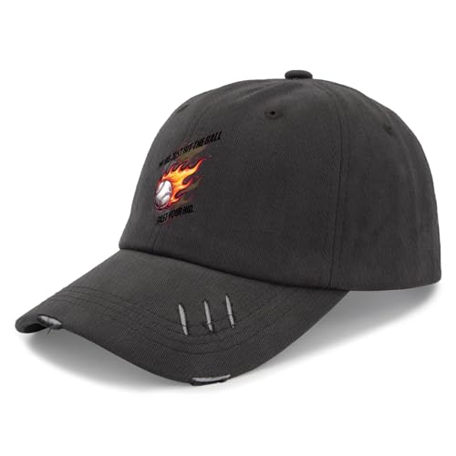 My Hid Just Hit The Baseballs Pasts Your Kid Hat for Mens Washed Distressed Baseball Caps Vintage Washed Running Hats Breathable Dark Grey2