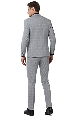 Image of Peter England Men Grey Two Piece Suit