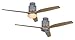CASAFAN Ventilateur de Plafond, 2 Flamme aerodynamix eco-Couleur (Support): Chrome Brillant/pales: Naturel