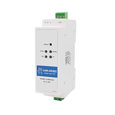 USRCN USR-DR302 DIN-Rail Modbus RS485 - Conversor de Ethernet (transmisión bidireccional Transparente Entre RS485 y RJ45) | Ya disponible en tu tienda friki favorita! En mundofriki.es!