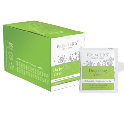 Té verde Darjeeling 16 bolsas piramidales biodegradables