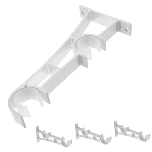 HEALEEP 4piezas Soporte De Barra De Cortina Doble Metálico para Muro Soporte para Barra De Cortina De Repuesto para Portavisillos y