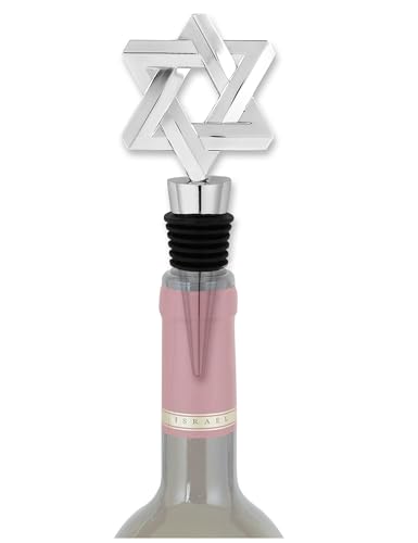 Aviv Judaica Star of David Wine Stopper - Chanukah Theme