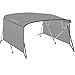 ActiveTrail Boat Bimini Top with 2 Removable Side Curtains, 4 Bow Bimini Tops for Boats Cover, 2 Rear Support Poles, Zippered Storage Bag, Marine Grade PU Coating Canvas for Sun Protection