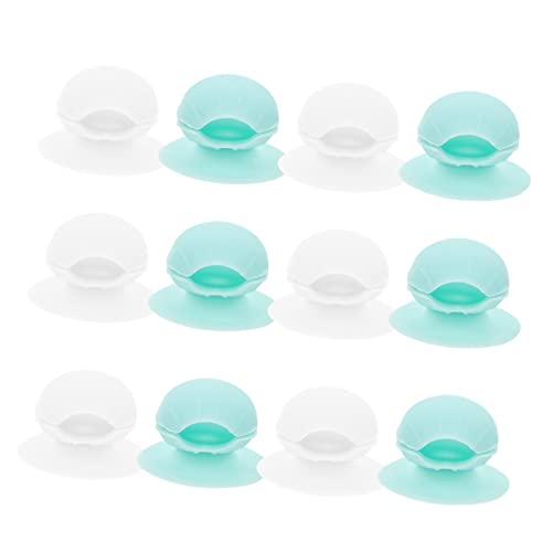 IWOWHERO 12pcs Silicone Lip Brush Covers Dustproof Lip Mask Applicator Easy to Carry Wash