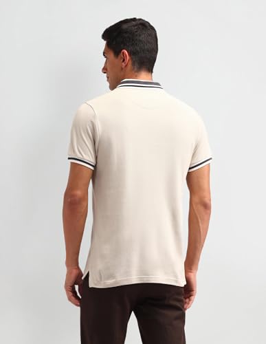 Image of U.S. Polo ASSN. Solid Slim Fit Polo T Shirts for Men - 100% Cotton, Half Sleeves Mens Tshirt