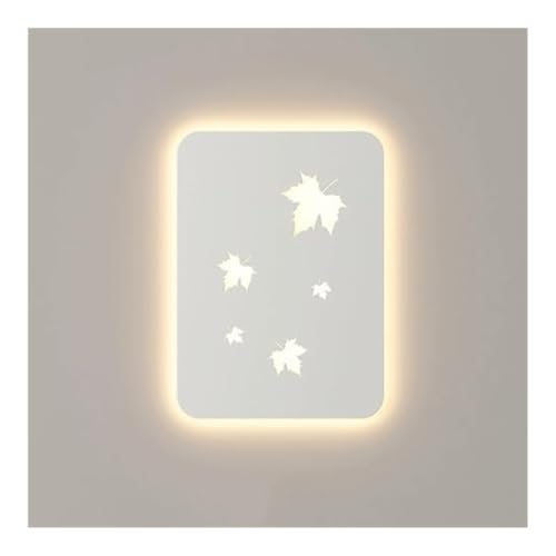 Aplique de Pared LED Cuadrado Regulable de 16 W – Lámpara Moderna de Hierro para Dormitorio, Sala de Estar y Pasillo (Blanco)