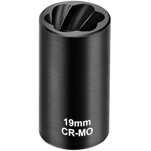 Topec 19mm Lug Nut Remover, Wheel Lock Removal Kit for Stripped Bolt & Rounded Nut, 1/2