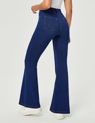 Heathyoga Flare Jeans for Women Trendy Stretchy Bell Bottom Jeans for Women Pull on Jeggings Tummy Control with Pockets2