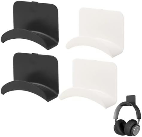4PCS Support Universel pour Casques (2Blanc/2Noir) Capacité 1Kg (...
