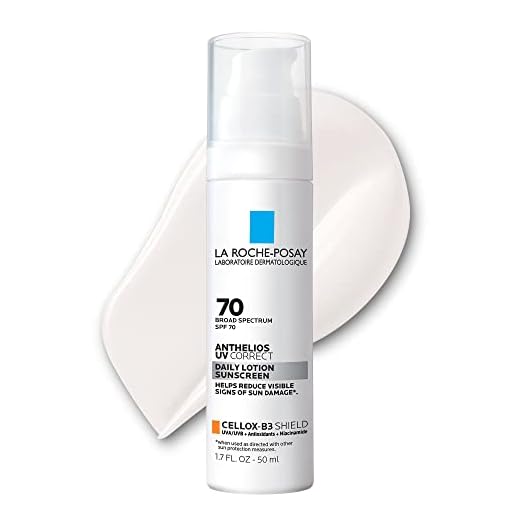 La Roche Posay Anthelios UV Correct Sunscreen Moisturizer SPF 70, Daily Anti-Aging Face Moisturizer with Sunscreen and Niacinamide to Even Skin Tone & Fine Lines, Sun Protection for Sensitive Skin