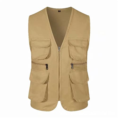 Chaleco de pesca para hombre, con múltiples bolsillos,...
