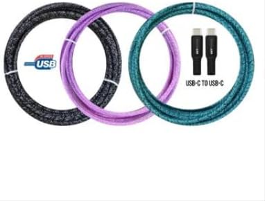 GP-XL-BRDC-C USB-C to USB-C Power Delivery Charging Cable, 10 Ft. - Quantity 12
