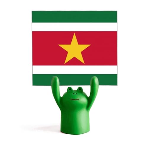 Support de mémo drapeau Suriname et grenouille : l'accessoire idéal pour votre bureau