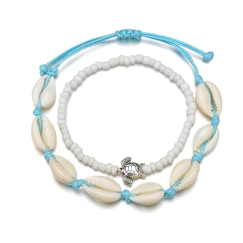ZUWIJEQ 1 juego Tobillera para Mujer, Tobillera con Conchas, Tobillera de Conchas para Mujer, Ajustable Tobillera, Joyería para Playa y Verano, Regalos para Mujeres, para Niñas Fiestas en la Playa ZUWIJEQ 1 juego Tobillera para Mujer, Tobillera con Conchas, Tobillera de Conchas para Mujer, Ajustable Tobillera, Joyería para Playa y Verano, Regalos para Mujeres, para Niñas Fiestas en la Playa