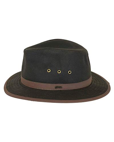 Image of Outback Trading Company Unisex 1462 Madison River Sun-Protective Waterproof Crushable Cotton Oilskin Hat