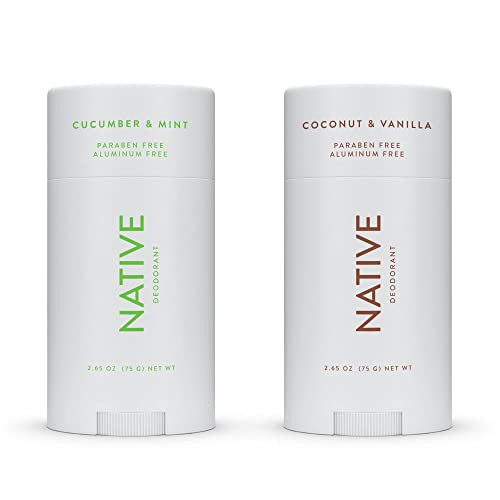 Native Deodorant | Natural Deodorant For Women And Men, Aluminum Free With Baking Soda, Probiotics, Coconut Oil And Shea Butter | Coconut & Vanilla And Cucumber & Mint - Variety Pack Of 2 #TOP14