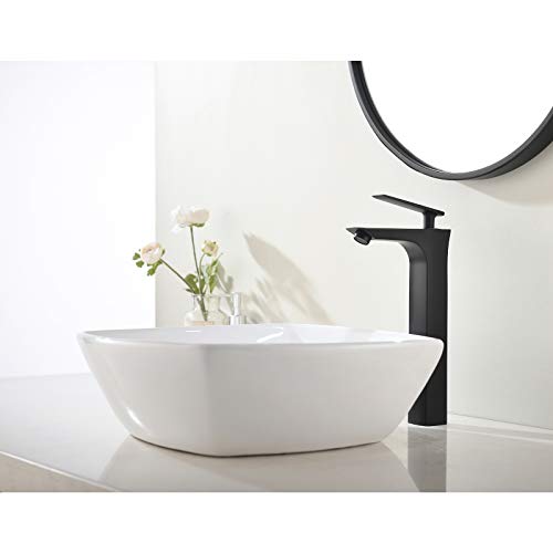 VALISY Modern 16 x 16 Inch Porcelain Ceramic Countertop Small Square Bowl White Bathroom Vessel Sink, Bath Cabinet Vanity Lavatory RV Hand Wash Above Counter Top Basin Sinks - Thumbnail 3
