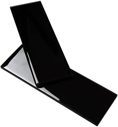 Adedeo Glass Subway Tile 4 x 12 Inch Black for Kitchen Backsplash Bathroom Wall Pack of 12 Sheets