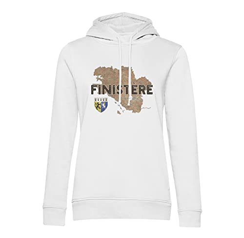 Sweat à capuche Finistère 29 Quimper avec carte ancienne de Bretagne pour homme et femme