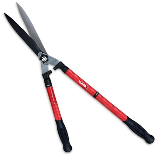 TABOR TOOLS B212A Telescopic Hedge Shears with Wavy Blade and Extendable Steel…