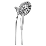 4-Setting Two-in-One Shower Head Combo, Chrome Handheld & Fixed Shower Heads with Hose, Easy Tool- Install