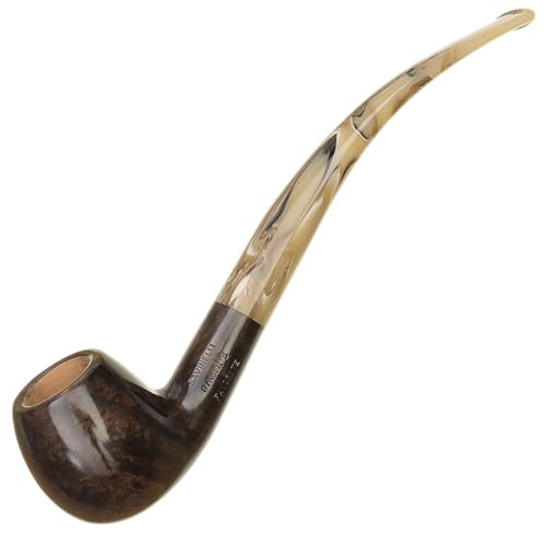 Savinelli Clark's Collection: Semi-Churchwarden Briar Wood Pipe (Polished)