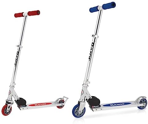 Razor A2 Kick Scooter for Kids – Wheelie Bar & A Kick Scooter for Kids - Lightweight, Foldable, Aluminum Frame, and Adjustable Handlebars