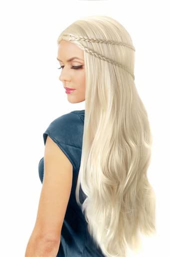 ALLAURA Daenerys Wig + Dragon Pendant + Cap Khaleesi Game of Thrones Costume Wigs Cosplay
