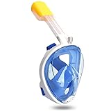 Wityoo Schnorchelmask Vollmaske,180° Sichtfeld Tauchmasken mit Panorama-Vollgesichtsdesign und Kamerahaltung Taucherbrille für Erwachsene und Kinder