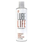 Lube Life Ultra Slick Thick Silicone Based Long Lasting Lubricant, 8 Oz (240 mL) Lube for Sensitive Skin - for Men, Women and Couples (Free of Parabens and Glycerin; Water Resistant)