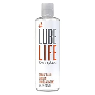 Lube Life Ultra Slick Thick Silicone Based Long Lasting Lubricant, 8 Oz (240 mL) Lube for Sensitive Skin - for Men, Women and Couples (Free of Parabens and Glycerin; Water Resistant)