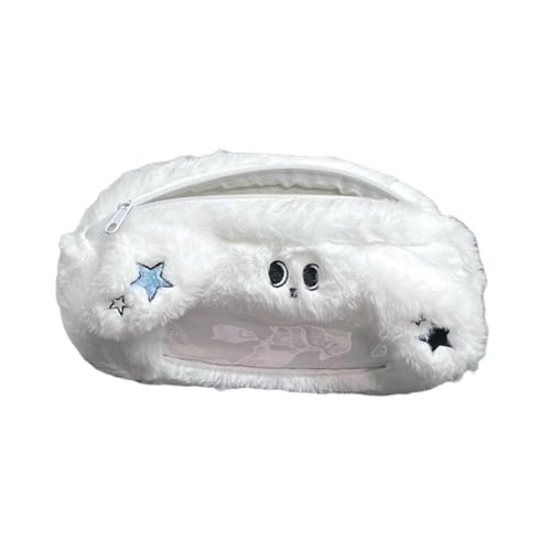 Wzmzjy Estojo de Pelúcia para Lápis, Bolsa, Porta-cartões Fotográficos para Crianças, Adultos, Escola, Faculdade, Gato Azul