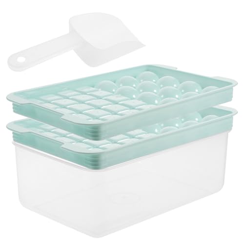 Molde para cubitos y bolas de hielo con tapa capacidad grande miniatura 1