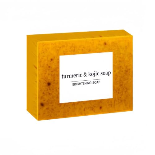LOPHE Jabón Cúrcuma Facial, 100g Jabón de Cúrcuma para la Cara, Aroma Agradable, Soap con Gránulos de Turmeric Natural, Pastillas de Soap para Acne Espalda, Fácil de Limpiar y Duradero (1pc)