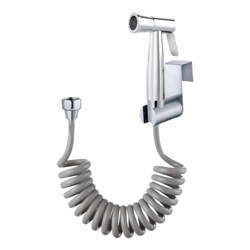 Bidet Stainless Steel Hand Shower Muslim Stainless Steel Shower Baby Cloth Diaper Spray Set with Spring Hose wall Mount
