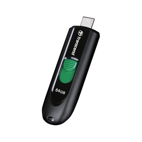 Image of Transcend JetFlash 790C 64GB USB 3.2 Gen 1 (USB 5Gbps) Flash Drive, USB Type-C Pen Drive, 5-Year Limited Warranty, Black (TS64GJF790C)